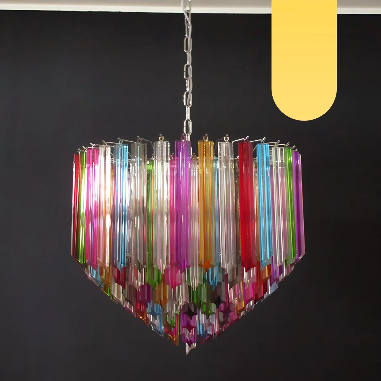 Murano Prisms Multicolored Chandelier - Nuvé