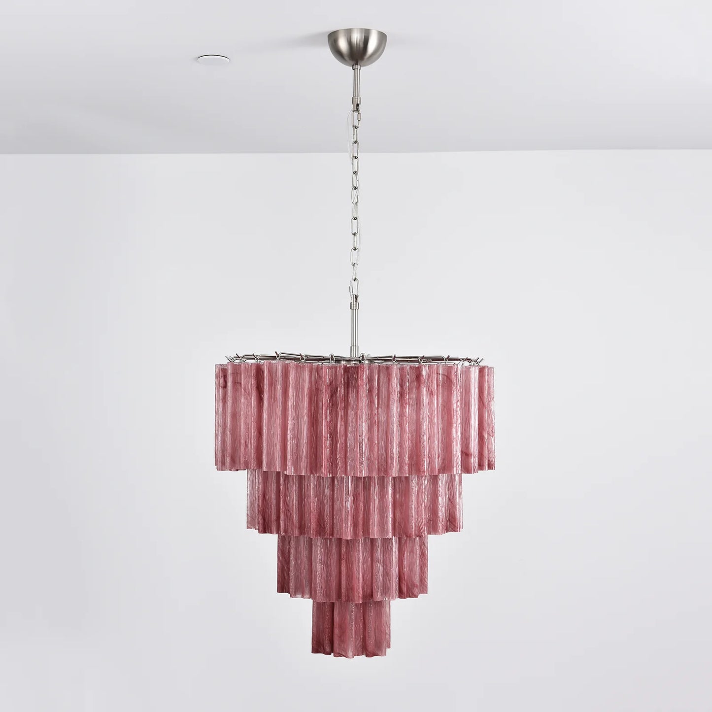 Murano Red Glass Tubes Chandelier - Nuvé
