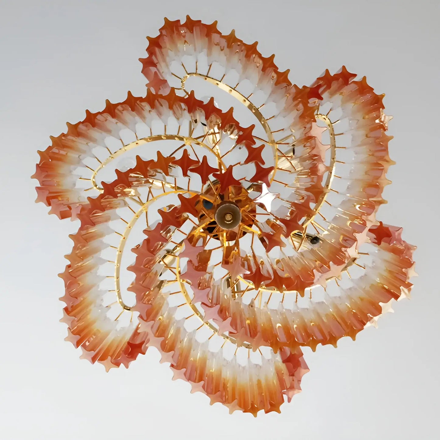 Murano Shaded Amber Prism Chandelier - Nuvé