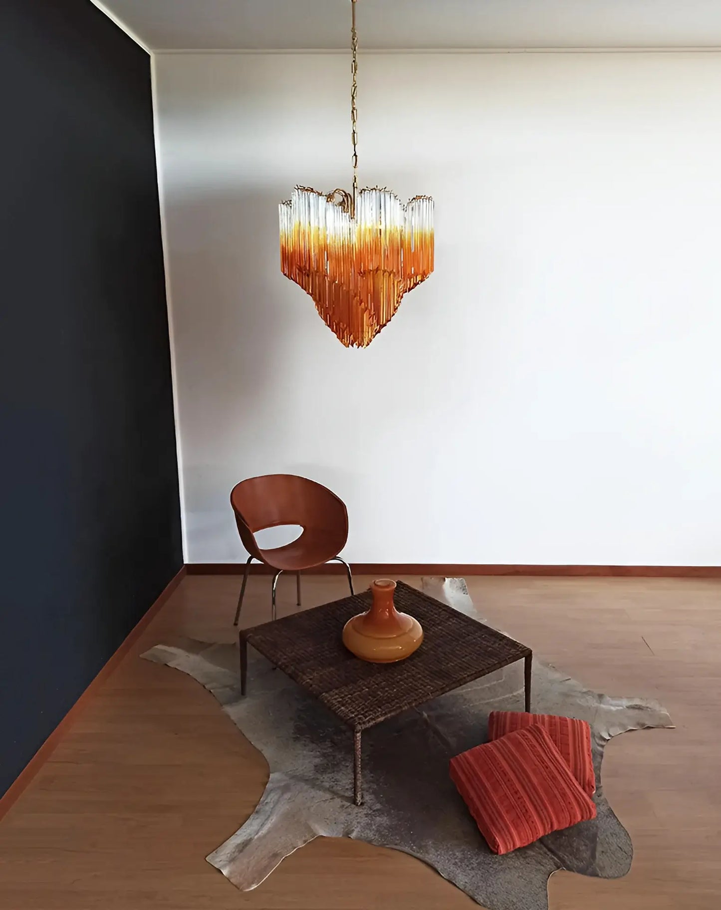 Murano Shaded Amber Prism Chandelier - Nuvé