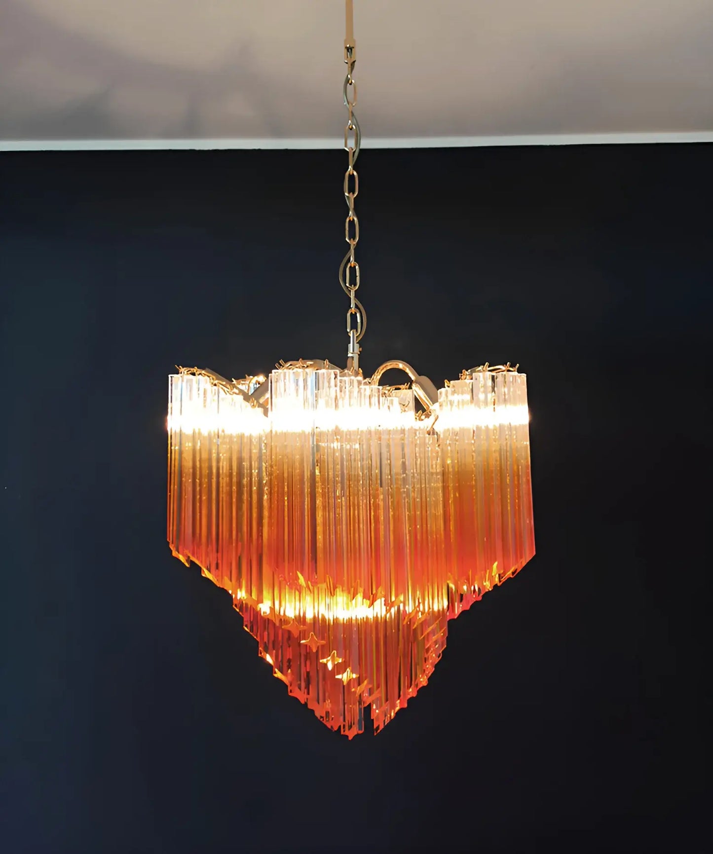 Murano Shaded Amber Prism Chandelier - Nuvé