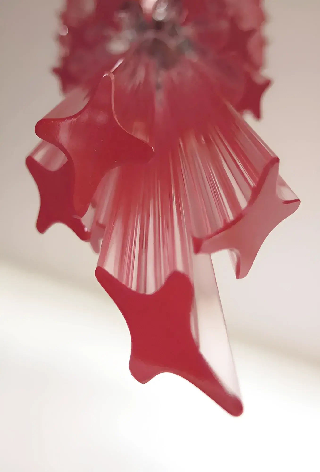Murano Spiral Pink Prism Glass Chandelier - Nuvé
