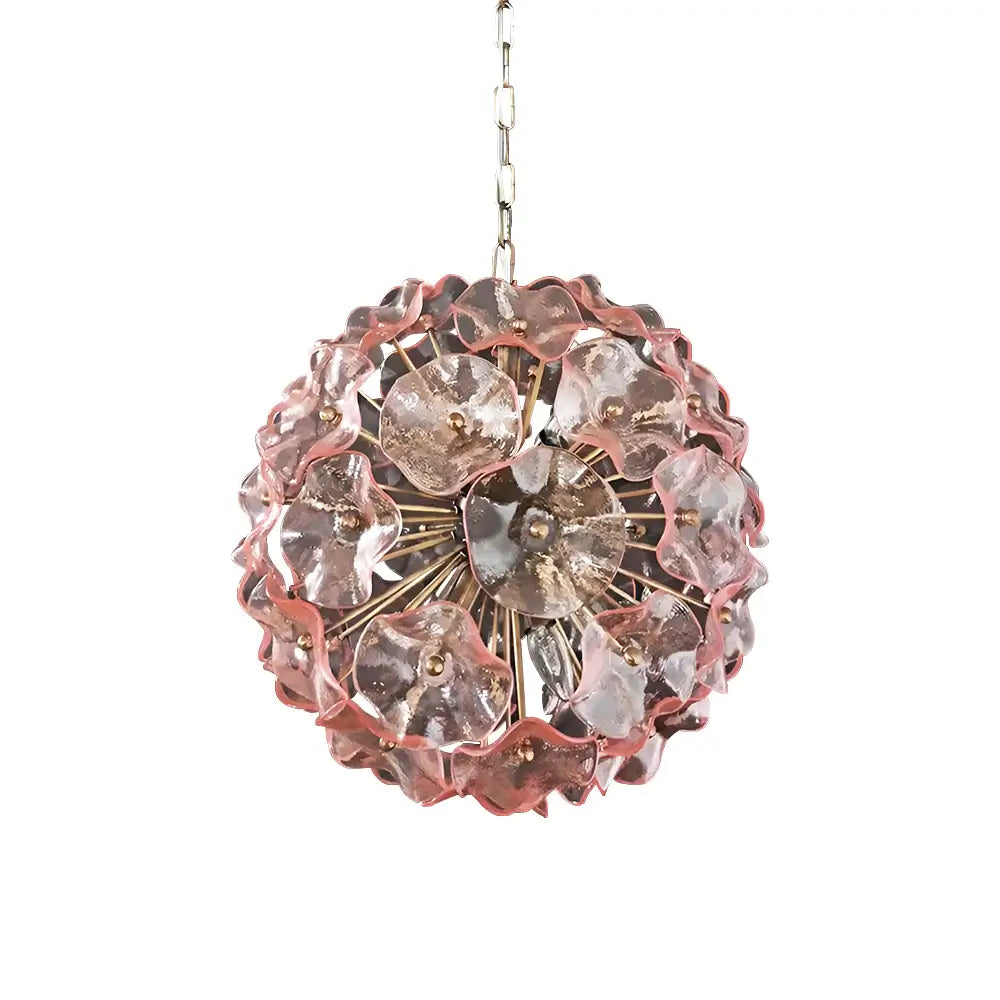Murano Sputnik Poppy Pink Chandelier - Nuvé