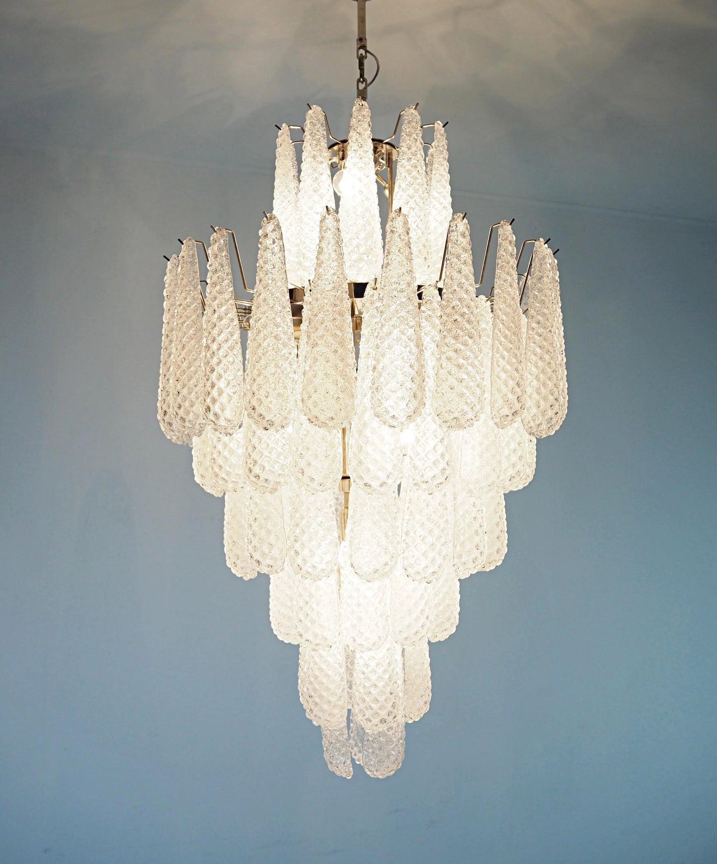 Murano Transparent Petals Glass Chandelier - Nuvé