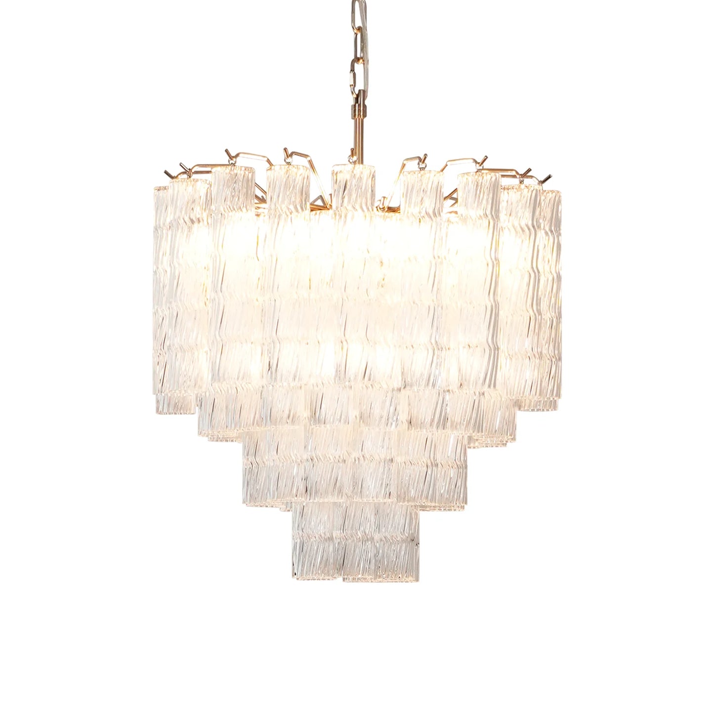 Murano Wave Glass Tube Chandelier - Nuvé