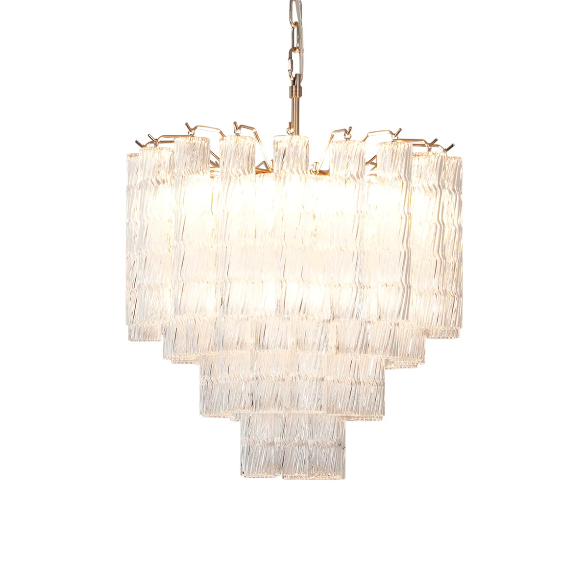 Solveig Clear Glass Tube Chandelier