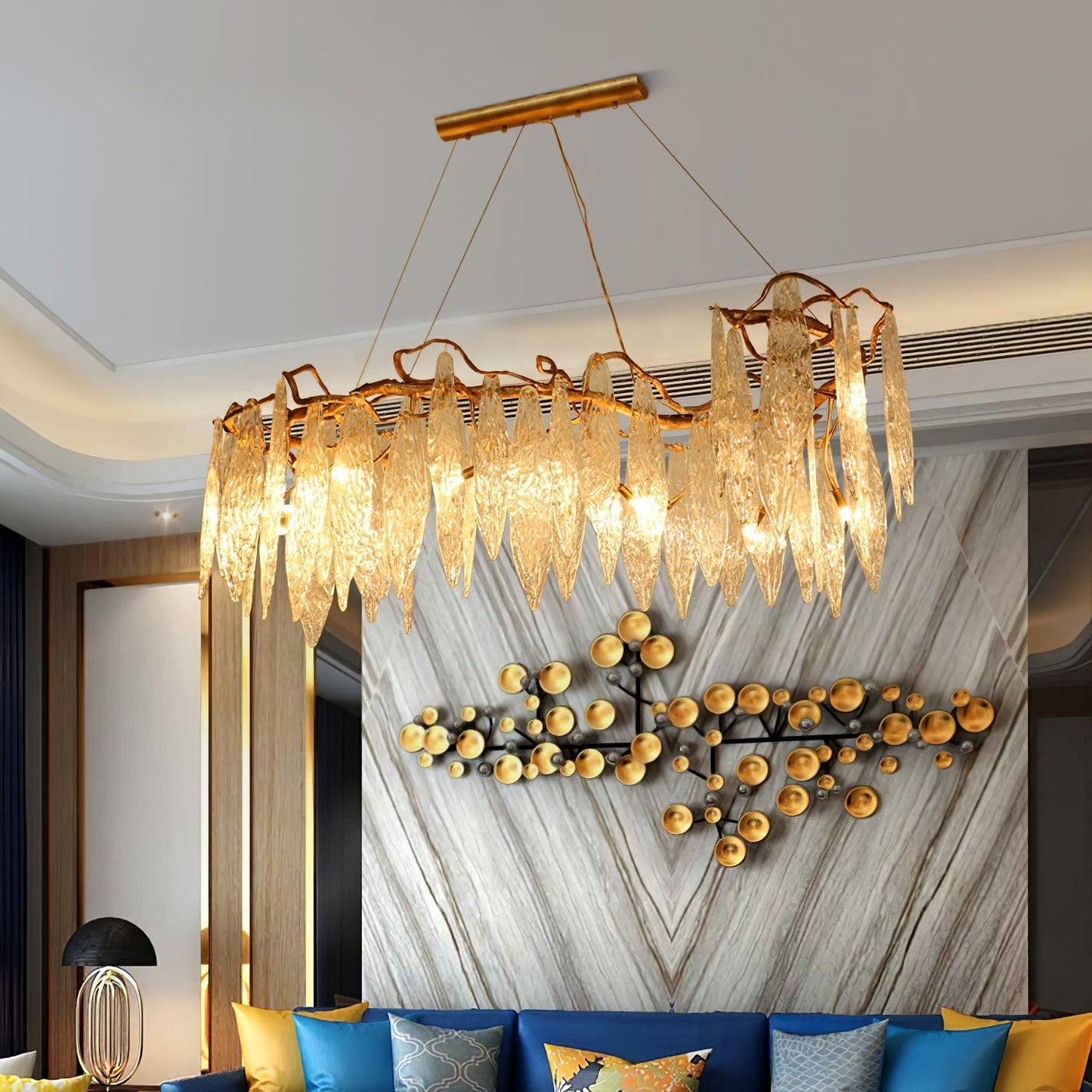 Niagara Brass Crystal Chandelier - Nuvé