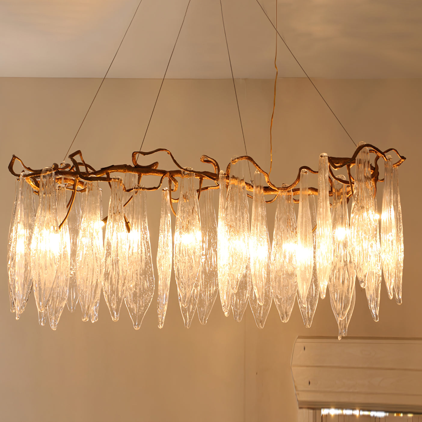 Niagara Brass Crystal Chandelier - Nuvé