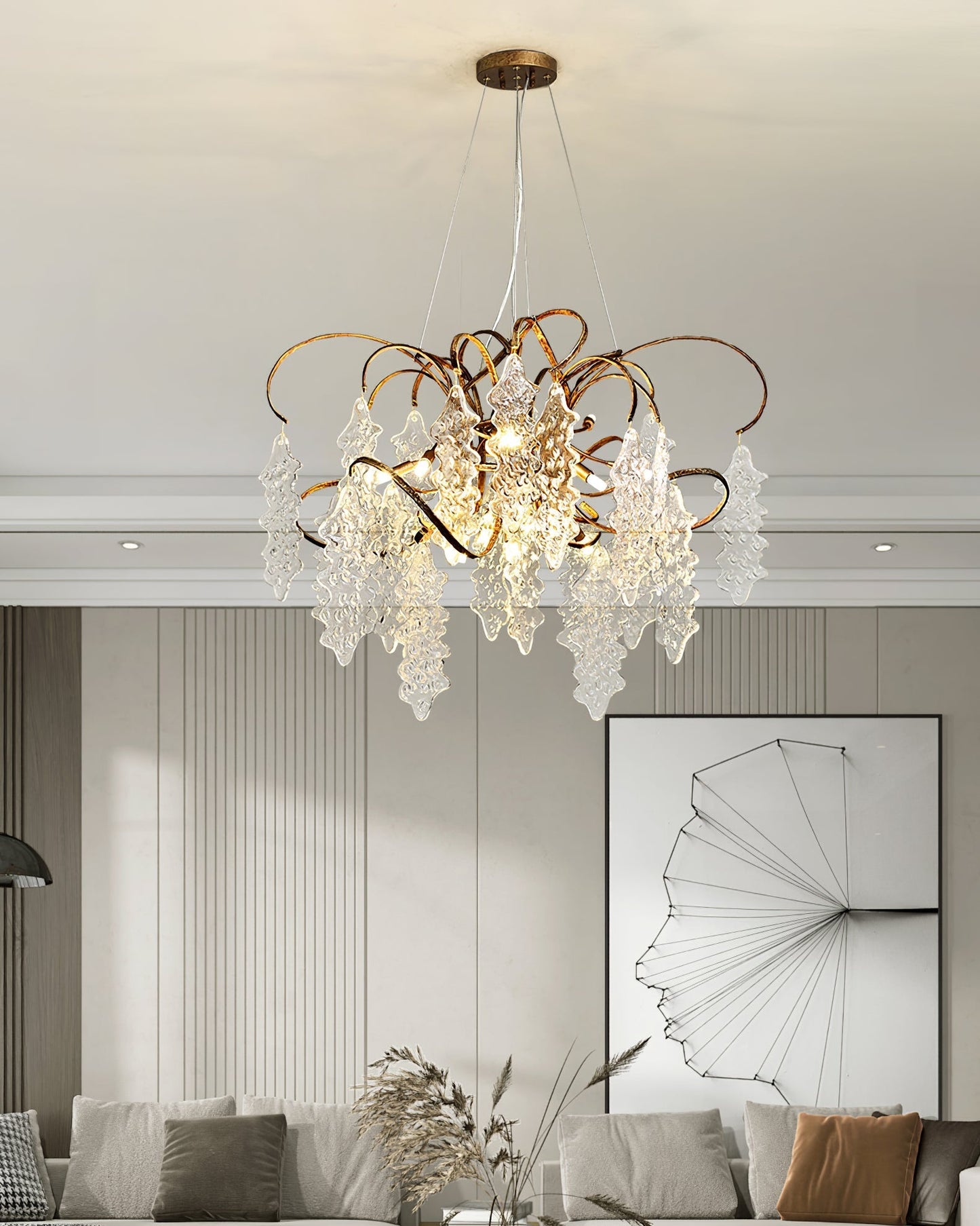 Luxury Niagara Round Glass Chandelier - Nuvé