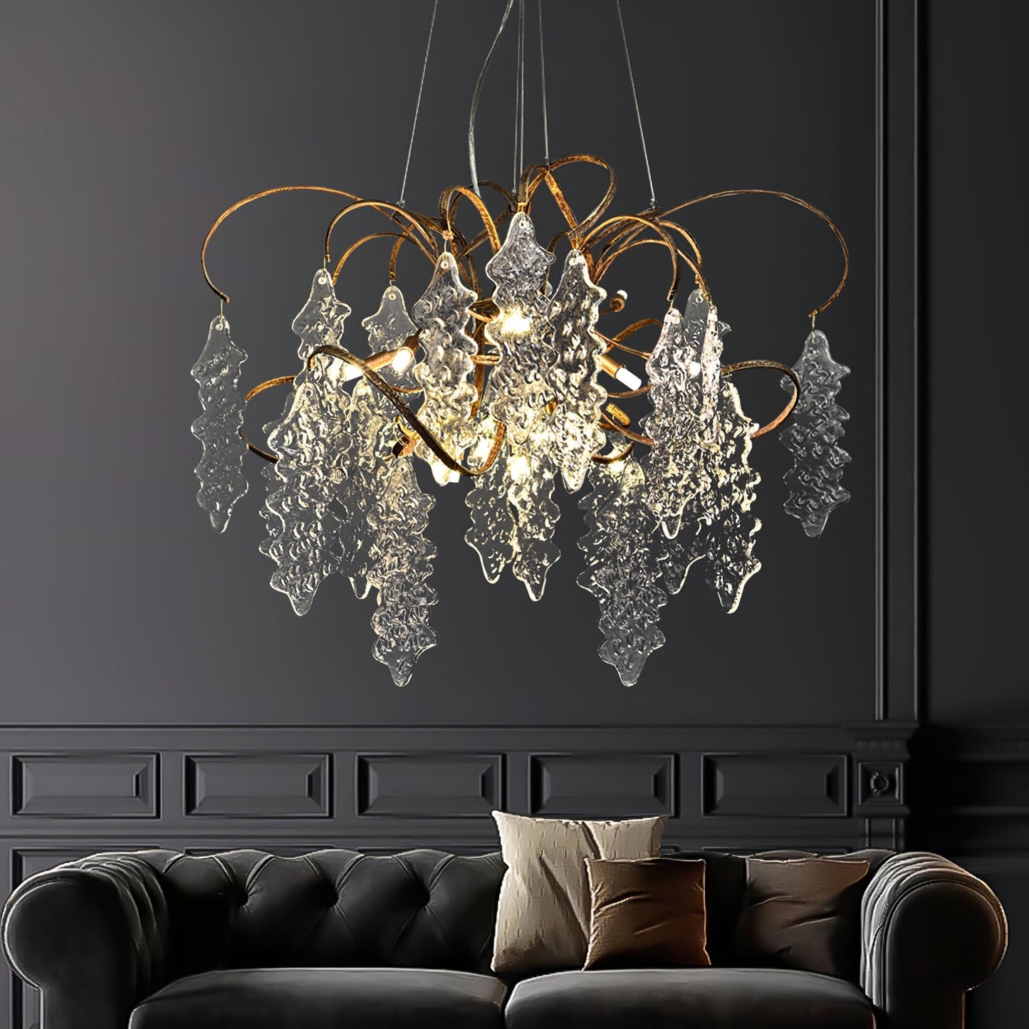 Luxury Niagara Round Glass Chandelier - Nuvé