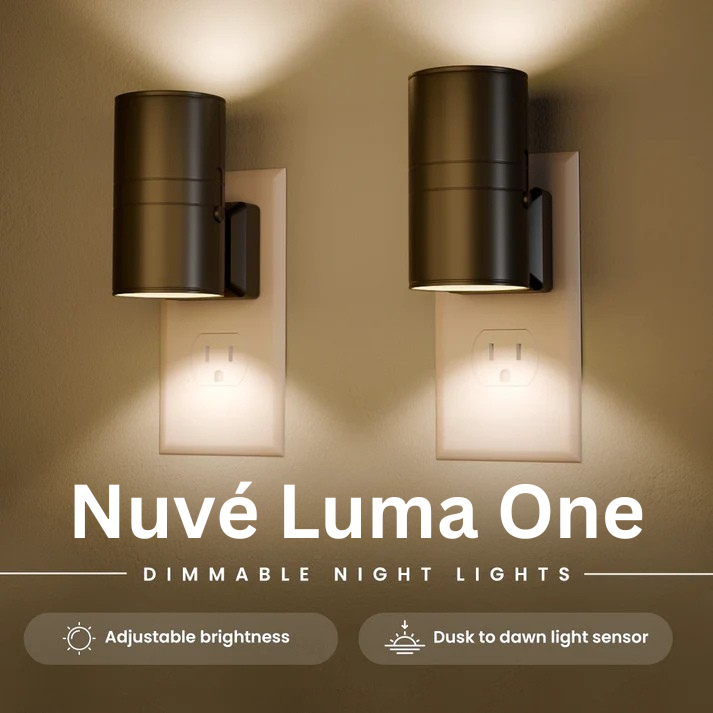 Nuvé Luma One skincare device by Nuve, sleek white handheld tool with control buttons, used for facial rejuvenation and skincare treatments
