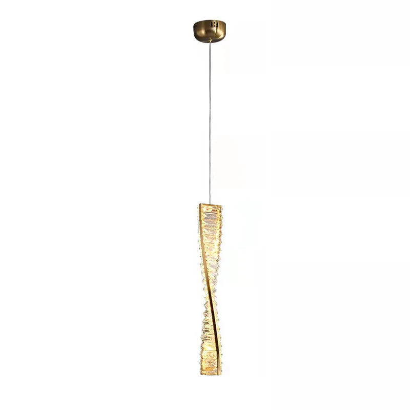 Linear Luxury Spiral Crystal Chandelier - Nuvé