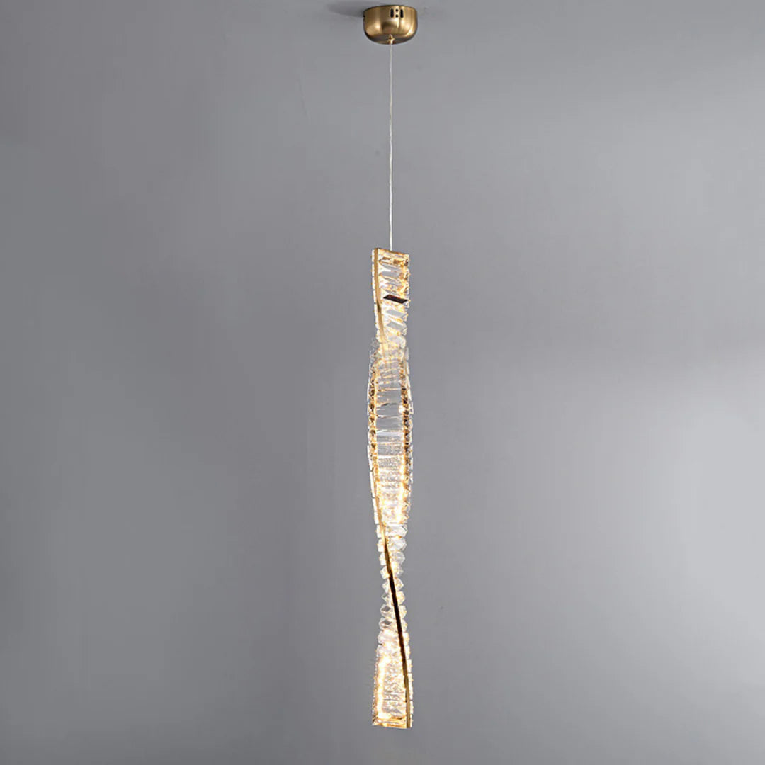 Linear Luxury Spiral Crystal Chandelier - Nuvé