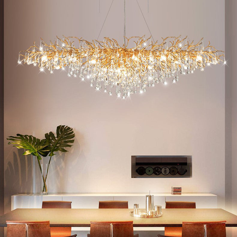 Ooze Drop-Shaped Crystal Chandelier - Nuvé