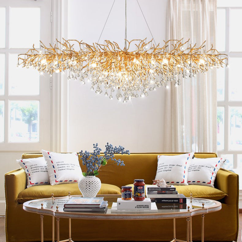 Ooze Drop-Shaped Crystal Chandelier - Nuvé