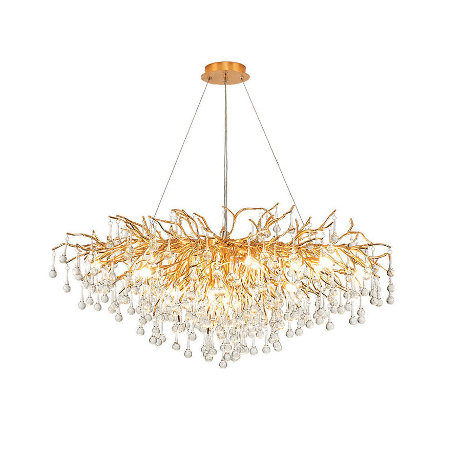 Ooze Drop-Shaped Crystal Chandelier - Nuvé