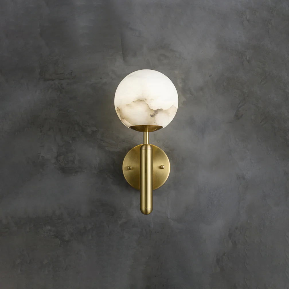 Luxury Alabaster Orbis Wall Lamp - Nuvé
