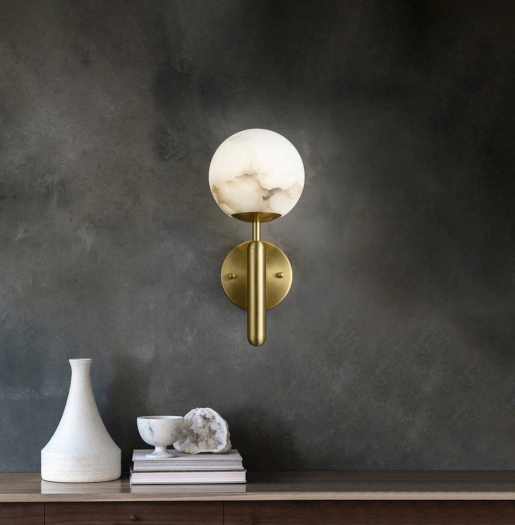 Luxury Alabaster Orbis Wall Lamp - Nuvé