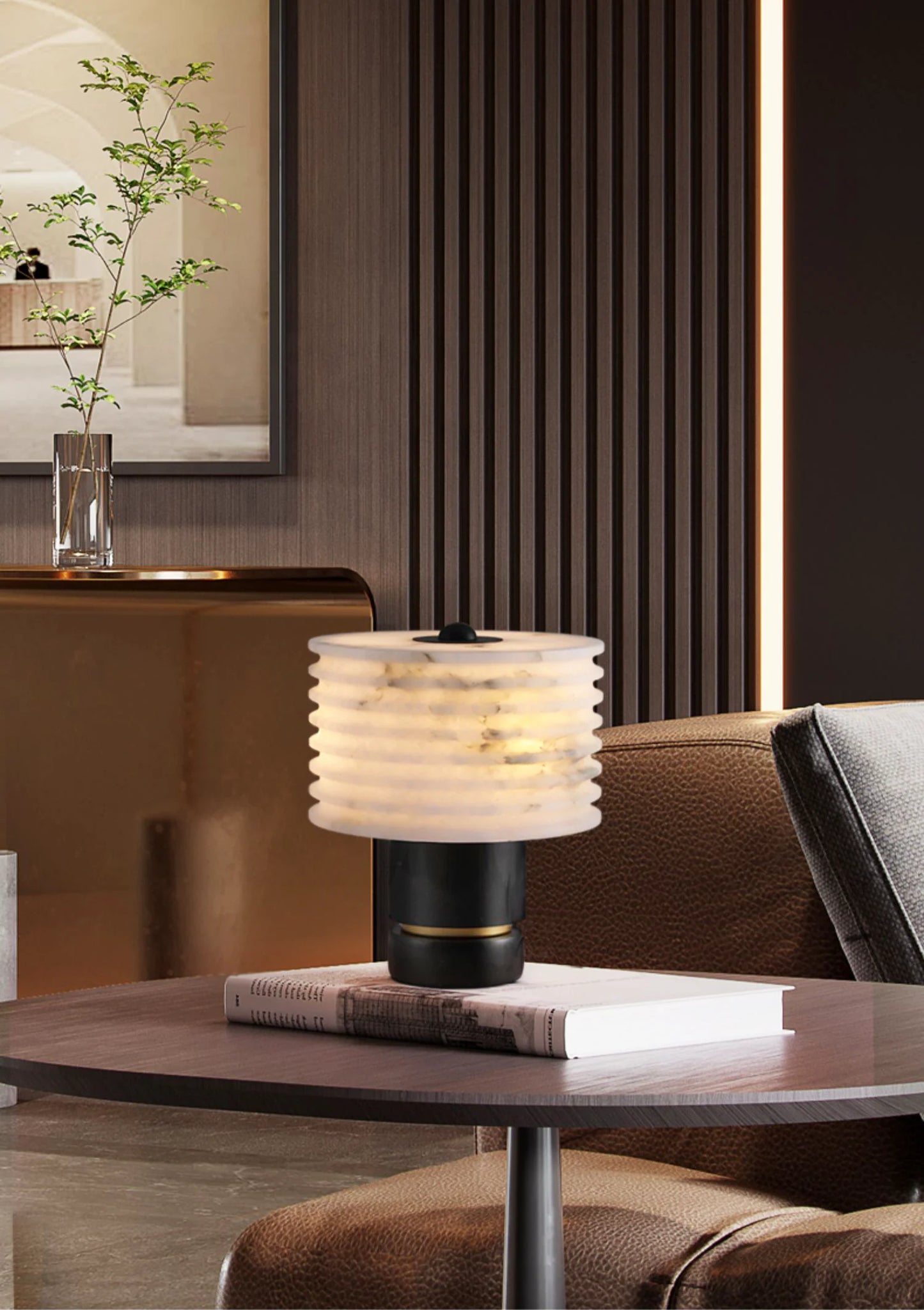 Outela Modern Alabaster Table Lamp - Nuvé