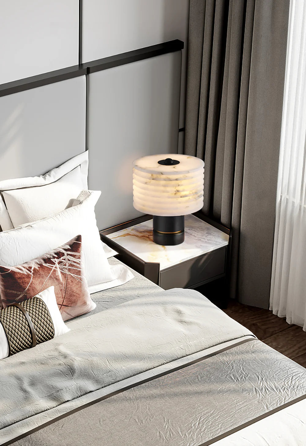 Outela Modern Alabaster Table Lamp - Nuvé