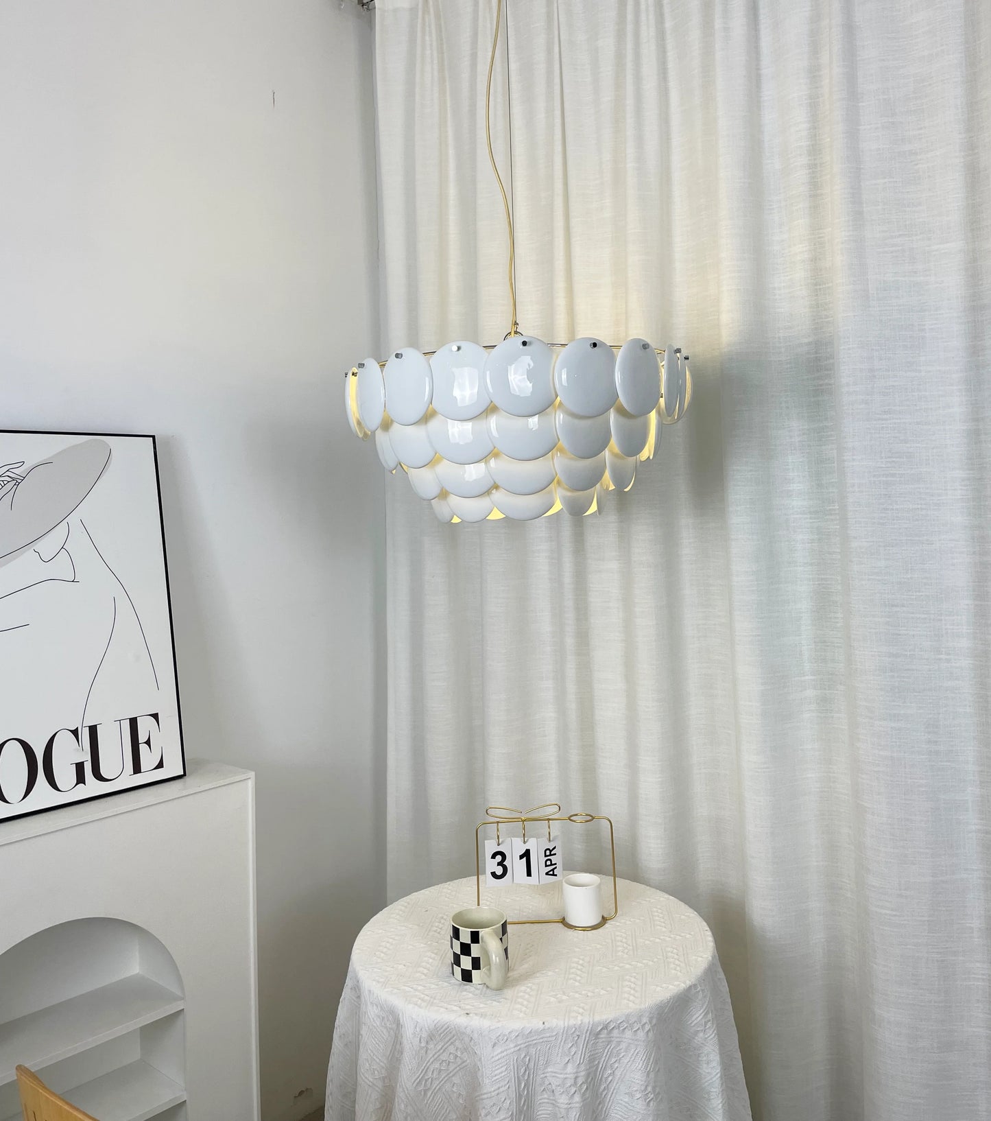 Pembridge White Ceramic Chandelier - Nuvé
