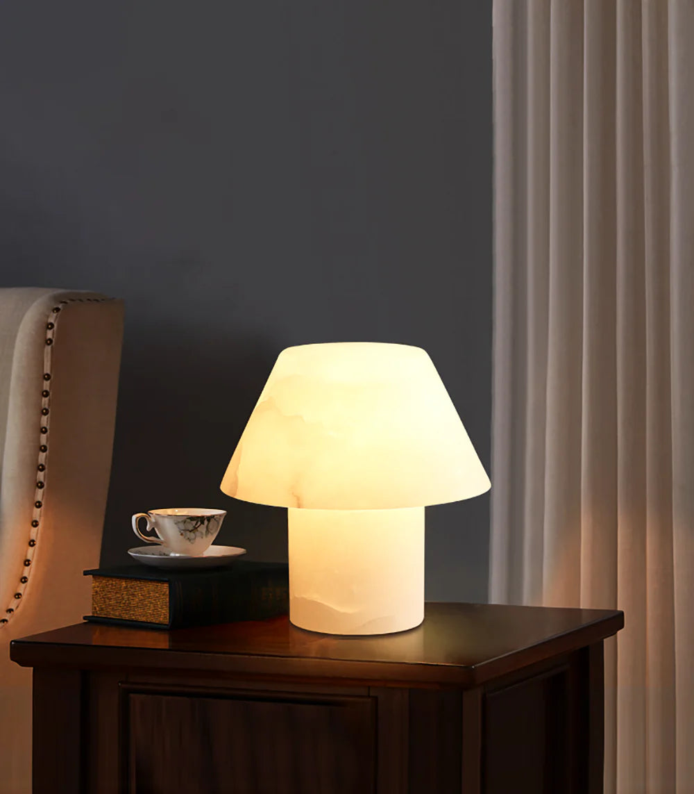 Alabaster Petra Stone House Table Lamp - Nuvé