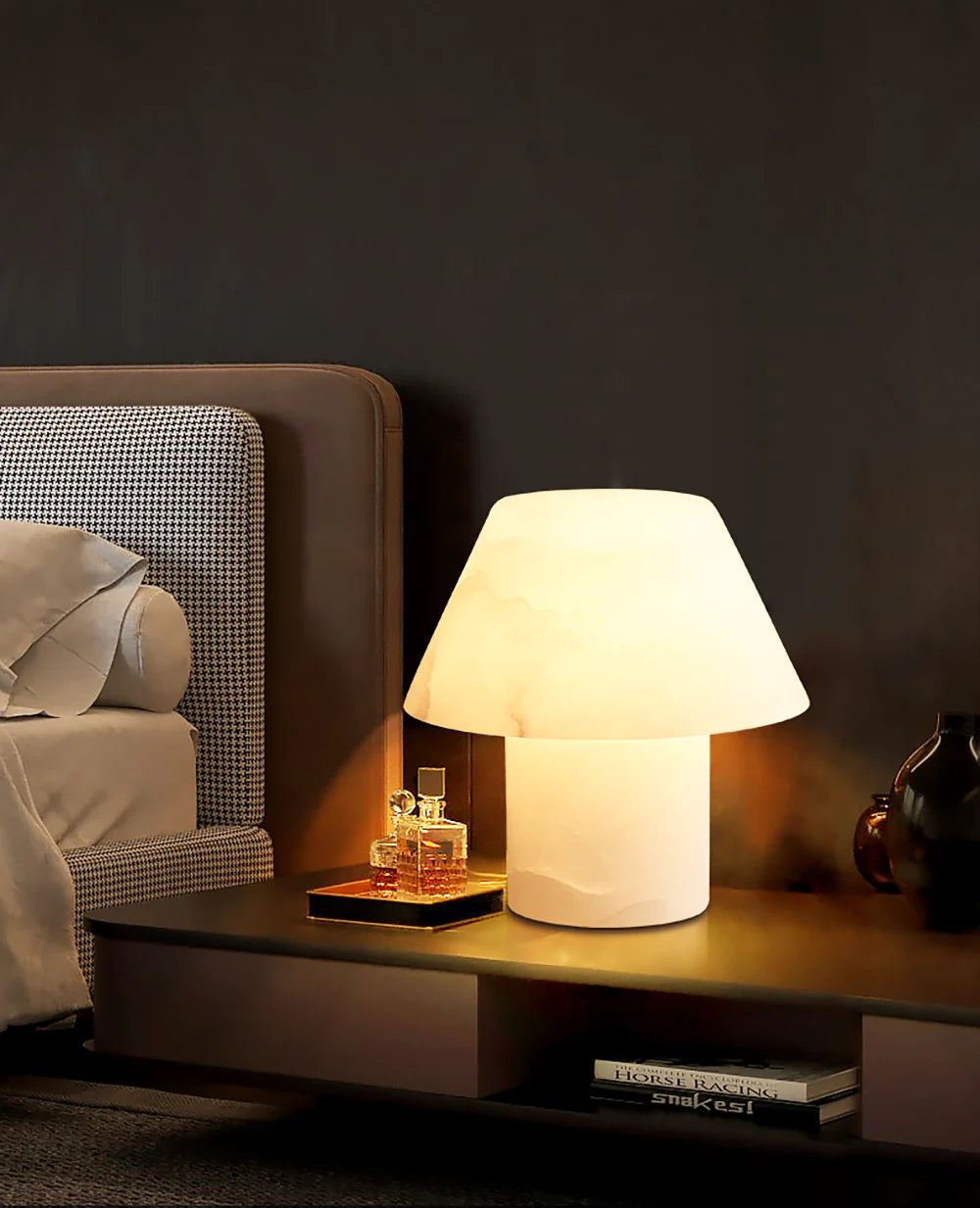 Alabaster Petra Stone House Table Lamp - Nuvé