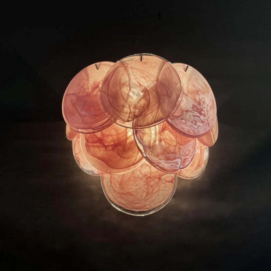 Pink Vintage Murano Glass Wall Lamp - Nuvé