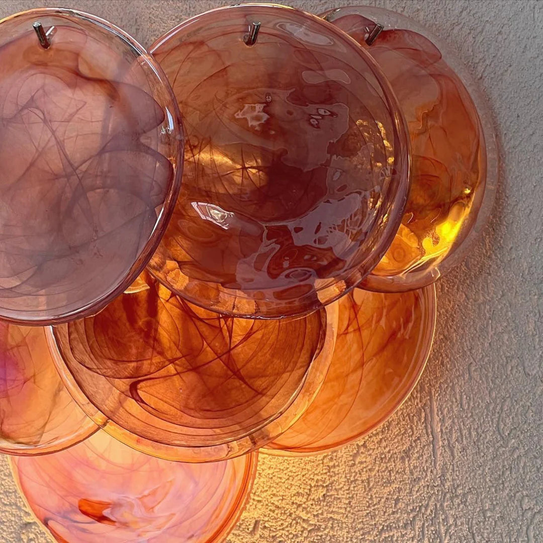 Pink Vintage Murano Glass Wall Lamp - Nuvé