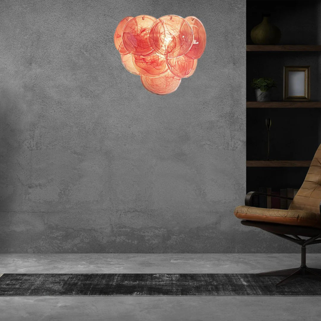 Pink Vintage Murano Glass Wall Lamp - Nuvé