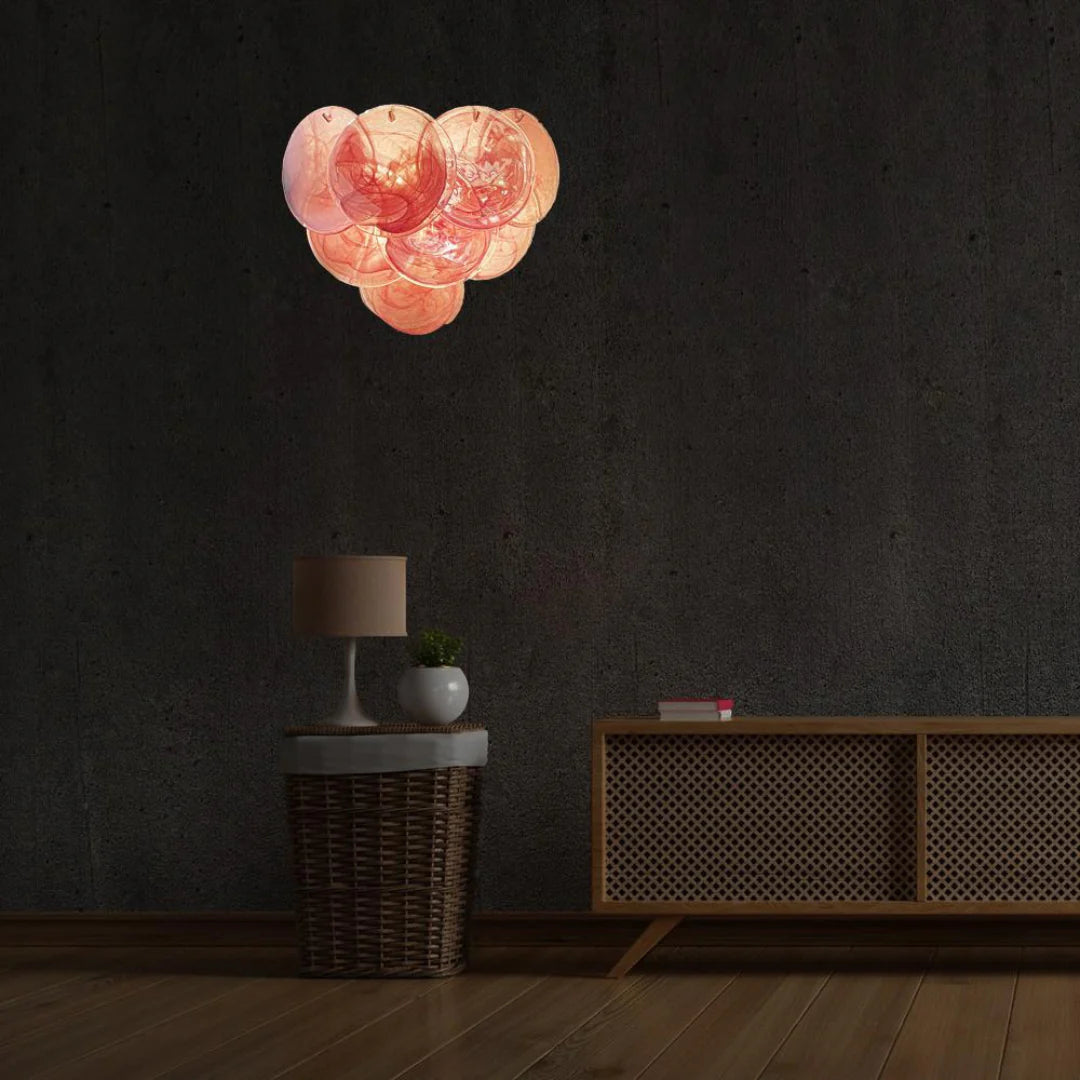 Pink Vintage Murano Glass Wall Lamp - Nuvé