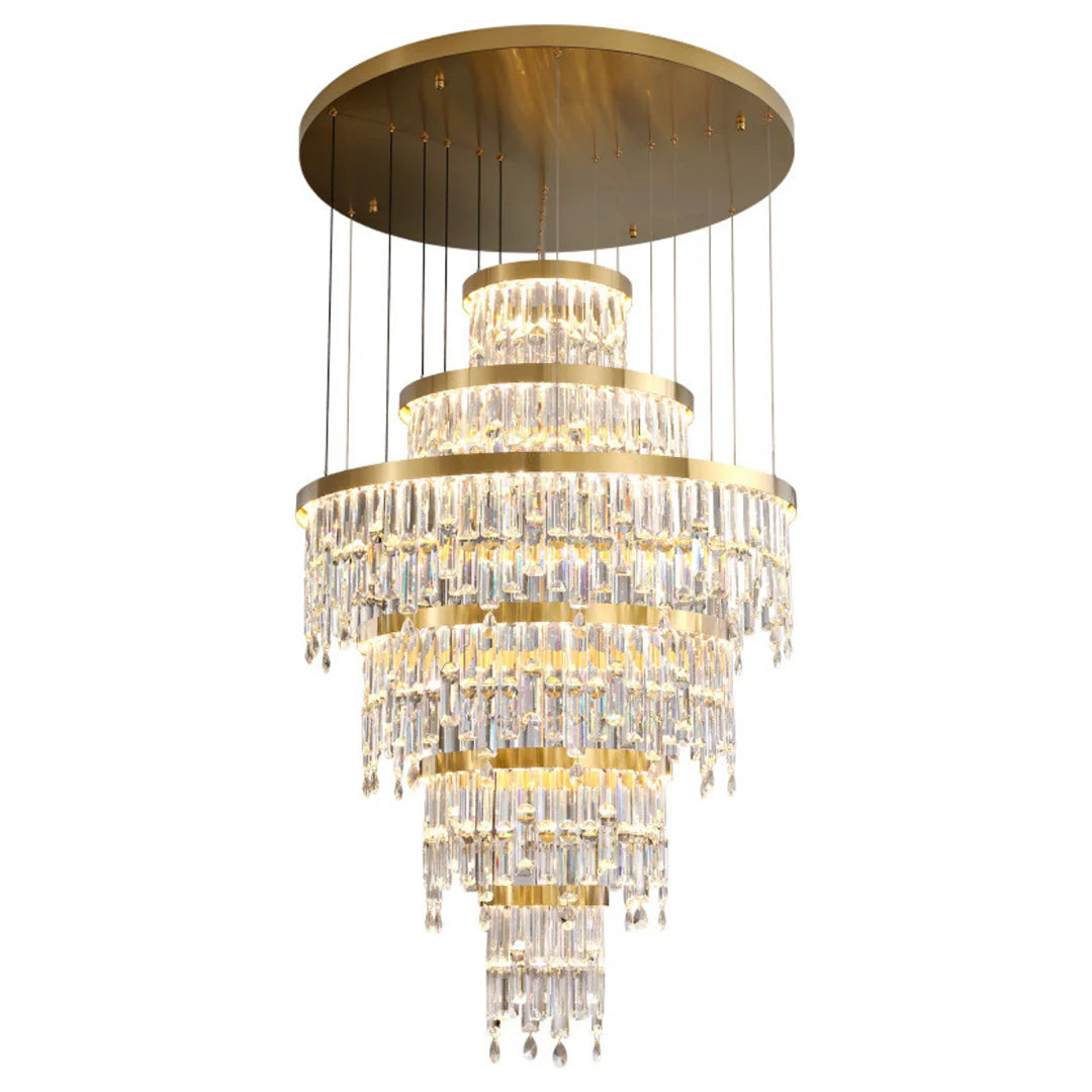 Prazzo Ring Staircase Crystal Chandelier - Nuvé