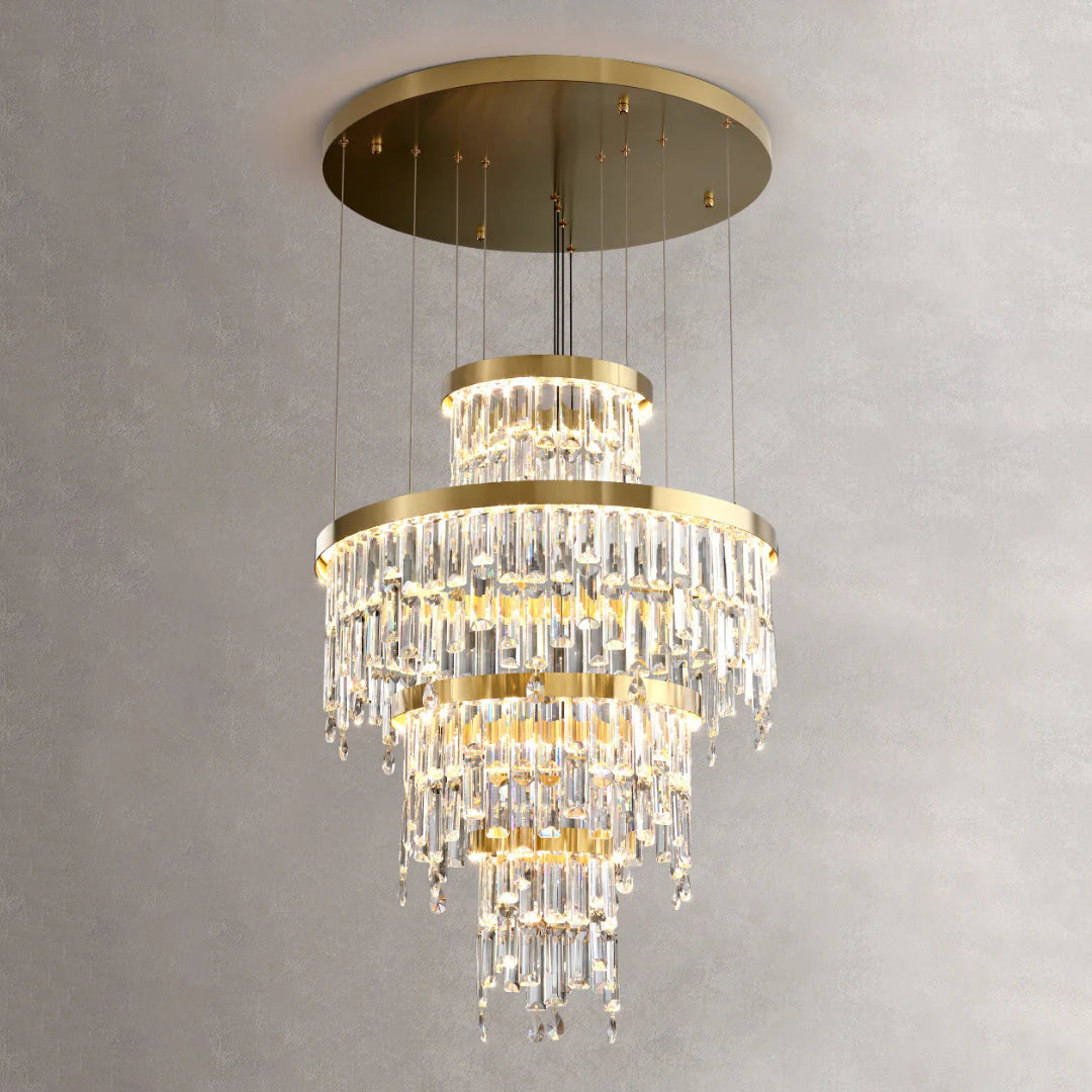 Prazzo Ring Staircase Crystal Chandelier - Nuvé