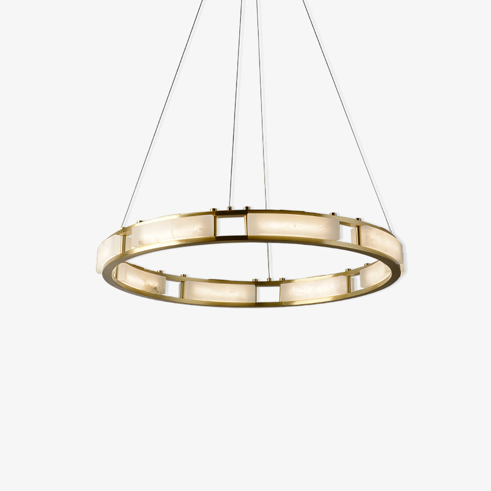 Round Qatar Alabaster Chandelier - Nuvé