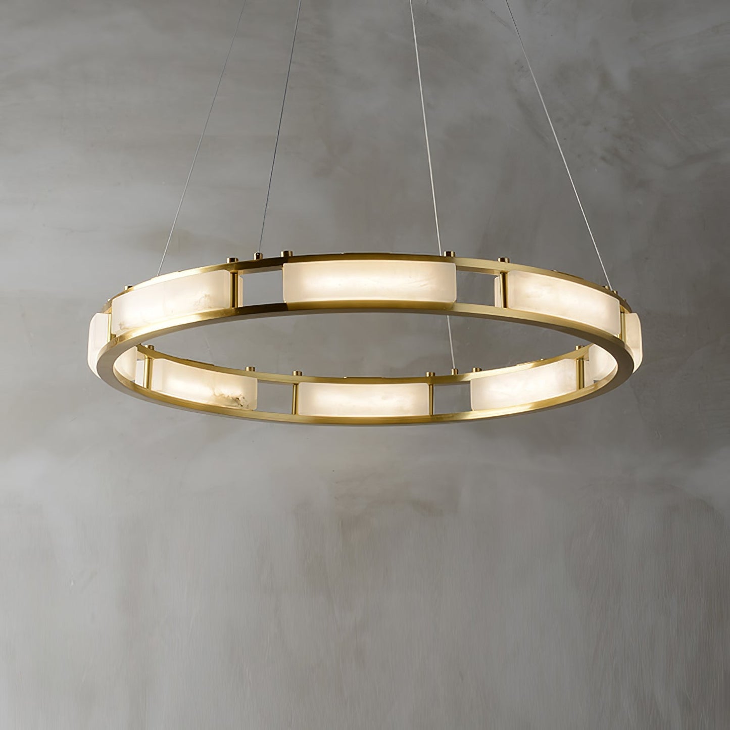 Round Qatar Alabaster Chandelier - Nuvé
