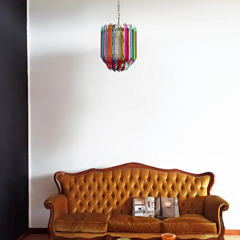 Quadriedri Murano Prisms Multicolored Chandelier - Nuvé