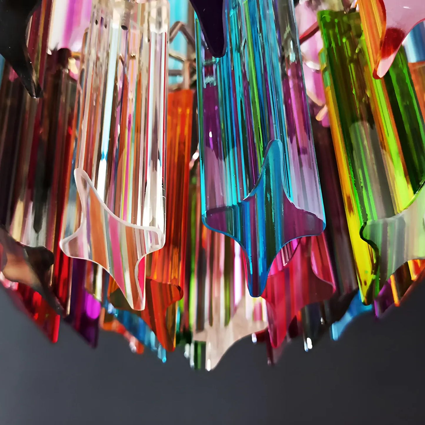 Quadriedri Murano Prisms Multicolored Chandelier - Nuvé