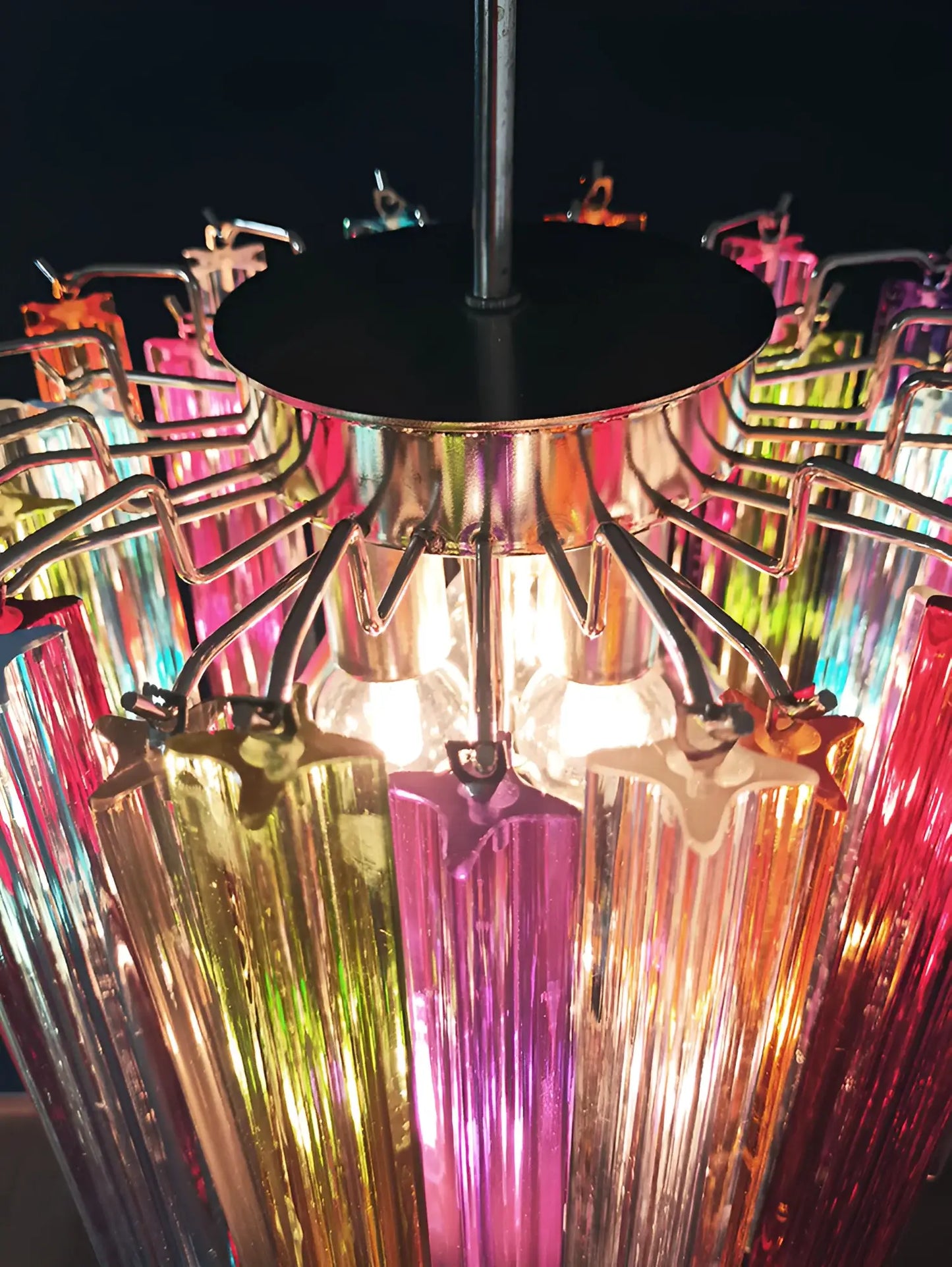 Quadriedri Murano Prisms Multicolored Chandelier - Nuvé