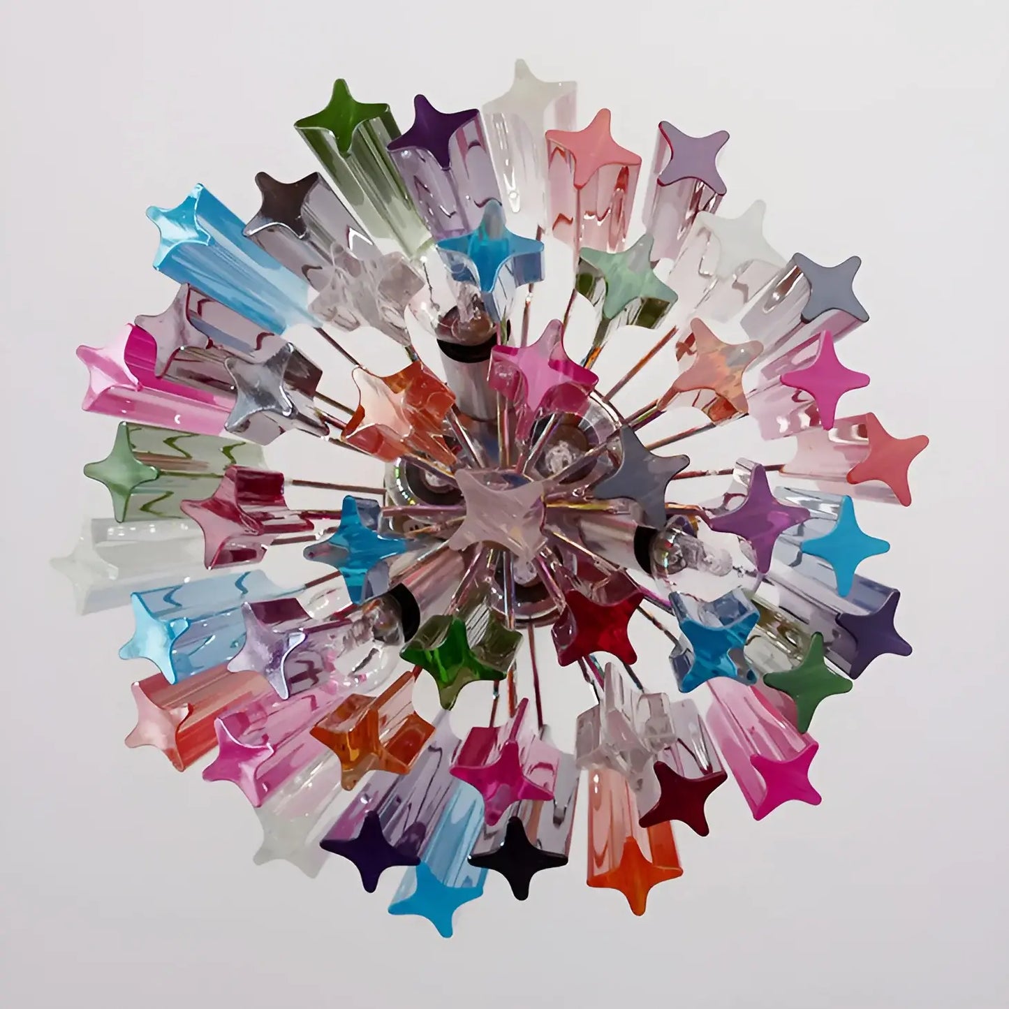 Quadriedri Murano Prisms Multicolored Chandelier - Nuvé