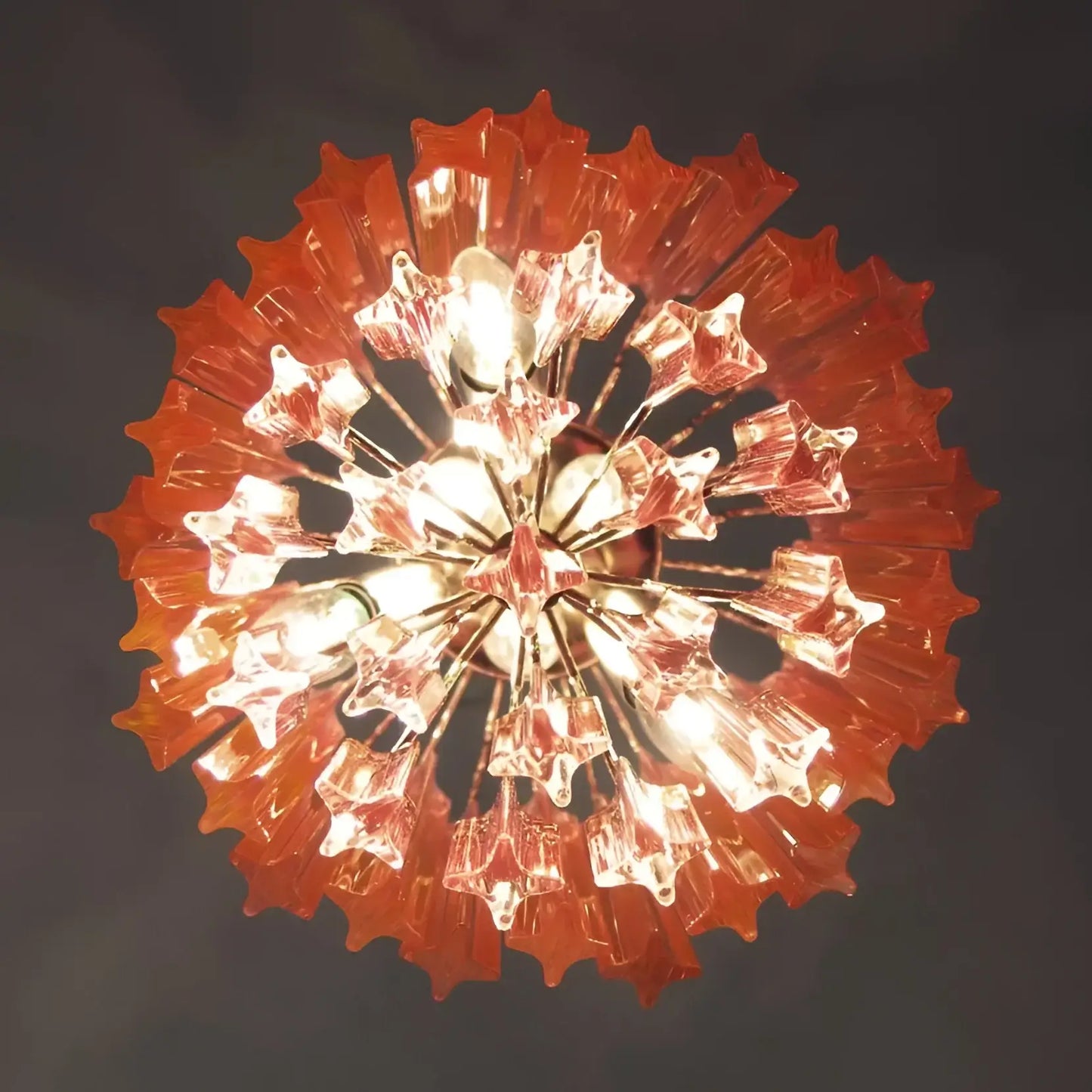 Quadriedri Murano Prisms Pink Chandelier - Nuvé