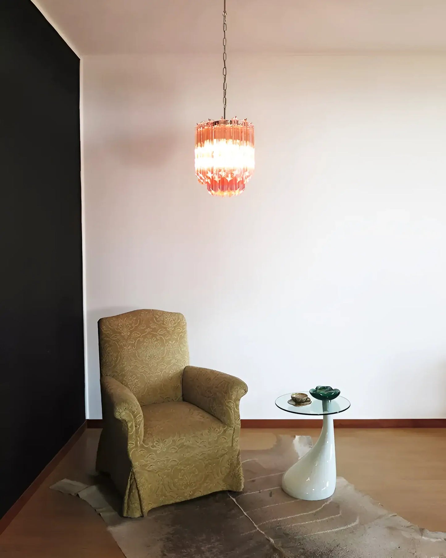 Quadriedri Murano Prisms Pink Chandelier - Nuvé