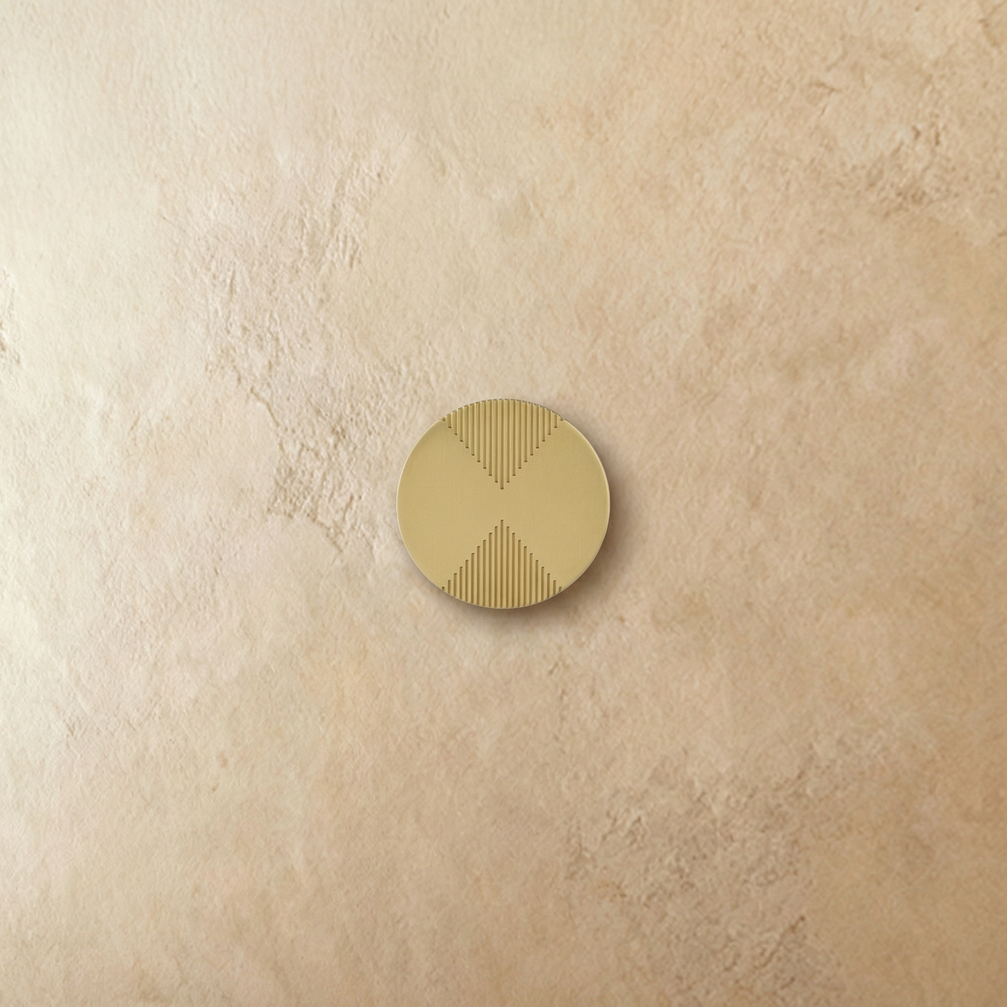Brass Flict knob from Residence Supply for cabinet hardware, shown on plain background, ideal for home and garden furniture.