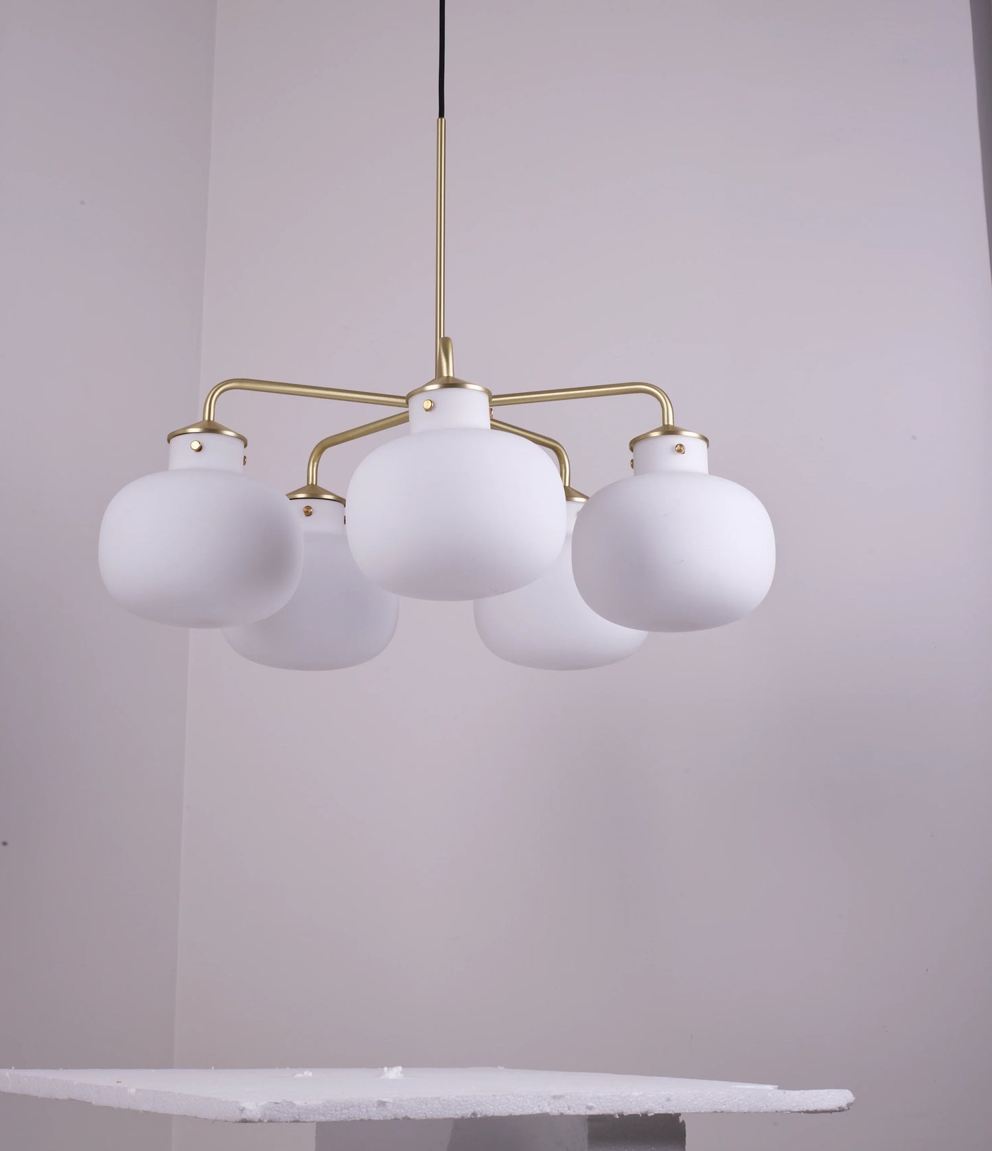 Modern Raito Opal Glass Chandelier - Nuvé