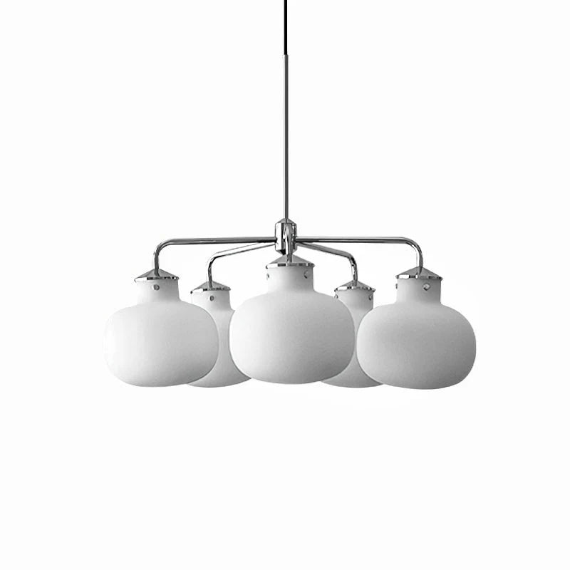 Modern Raito Opal Glass Chandelier - Nuvé