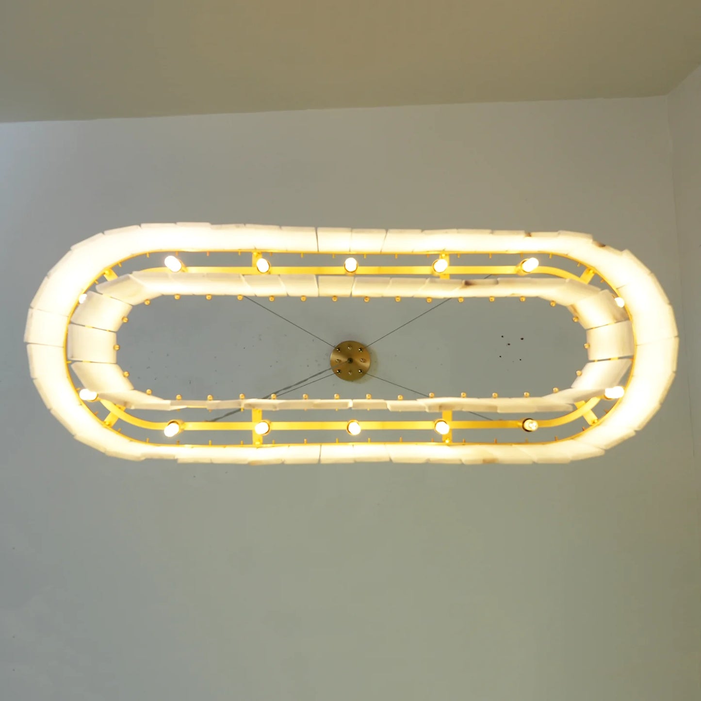 Rectangular Linear Alabaster Chandelier - Nuvé