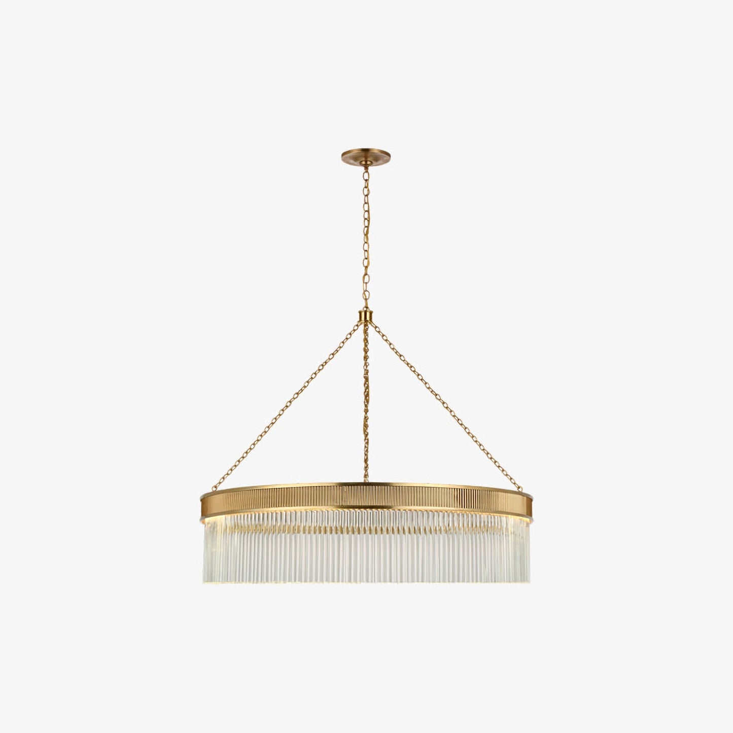 Ribbed Glass Ring Chandelier - Nuvé