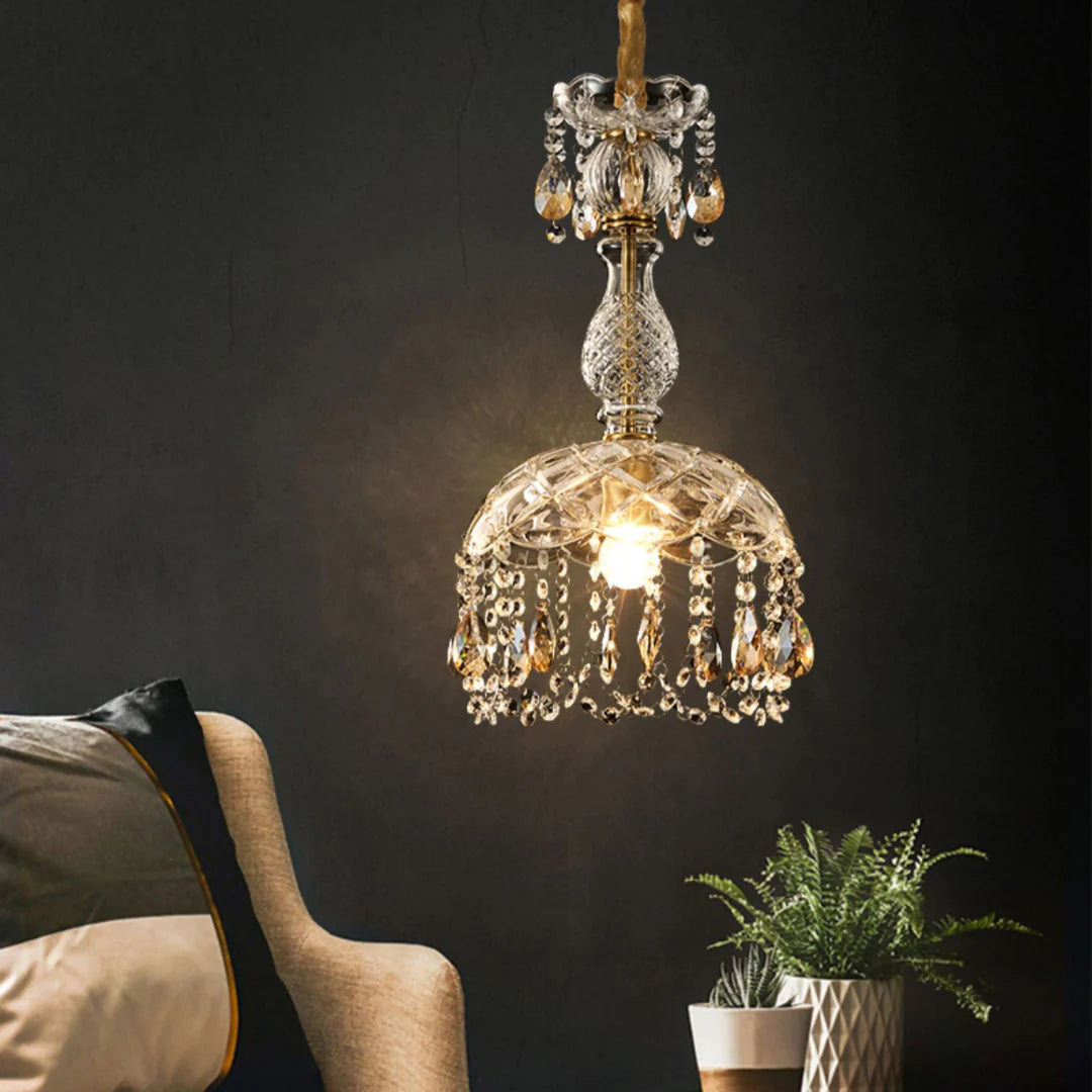 Rondelle Crystal Flower Pendant lamp - Nuvé