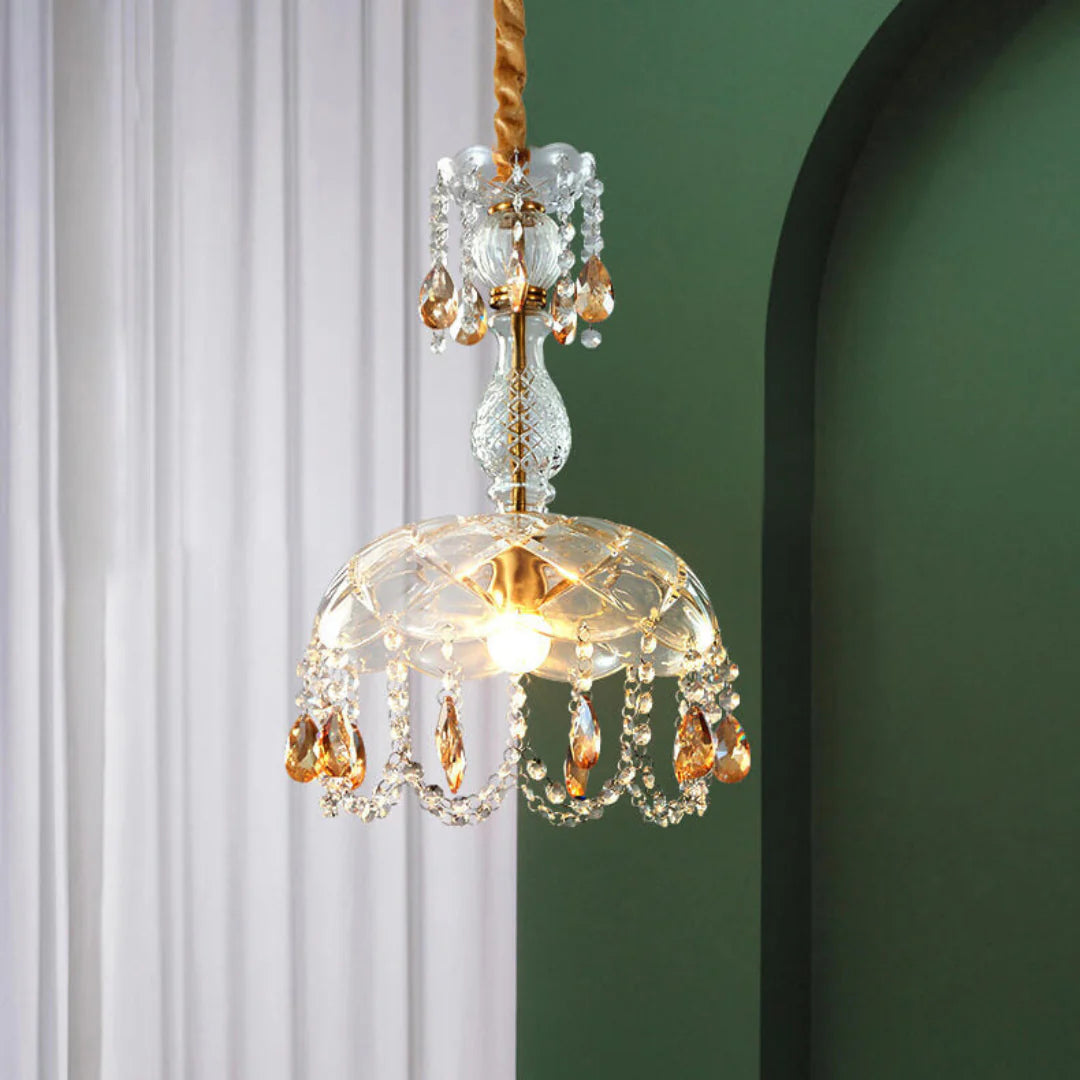 Rondelle Crystal Flower Pendant lamp - Nuvé