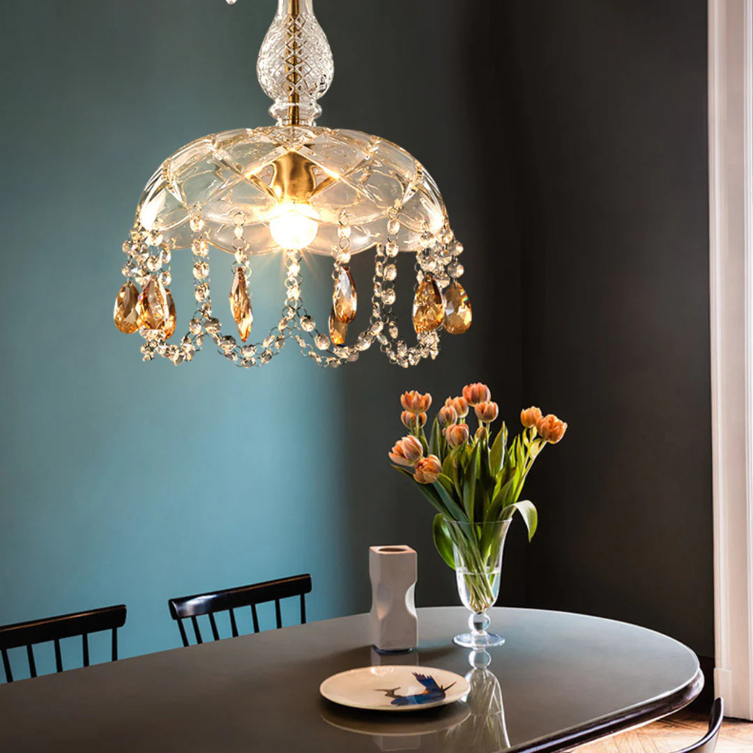 Rondelle Crystal Flower Pendant lamp - Nuvé