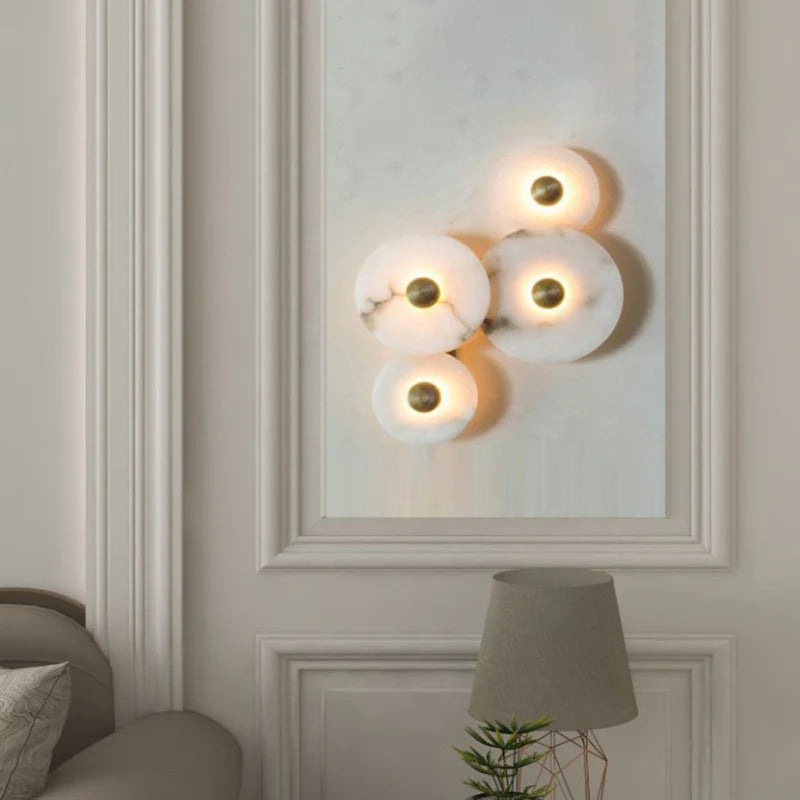 Round Alabaster Wall Lamp - Nuvé